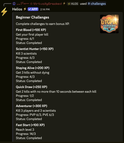 Battle pass challenges showing objectives and completion progress
