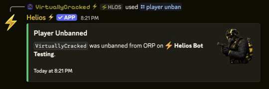 Player immediately unbanned from ORP