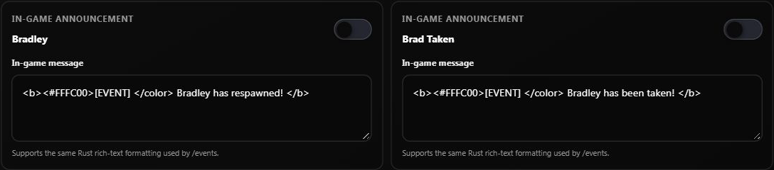 Separate Bradley respawn and destruction messages